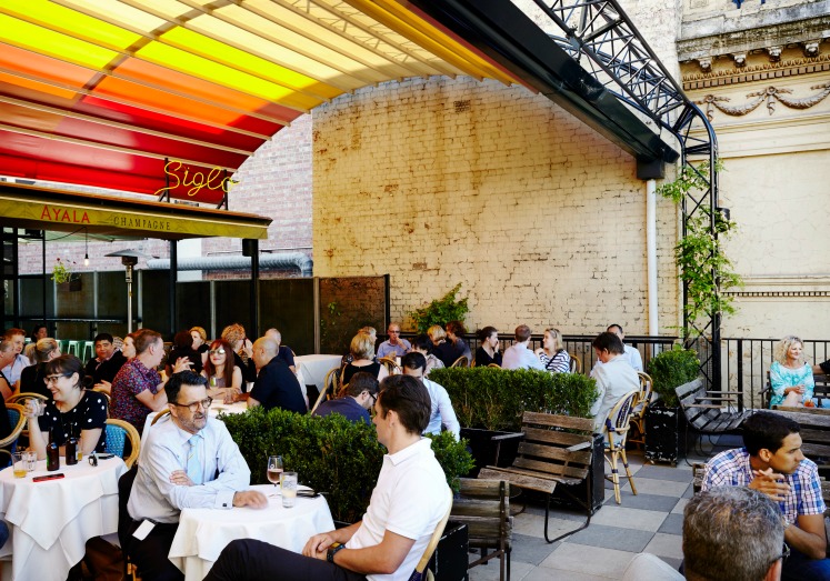 Rooftop dining at Siglo