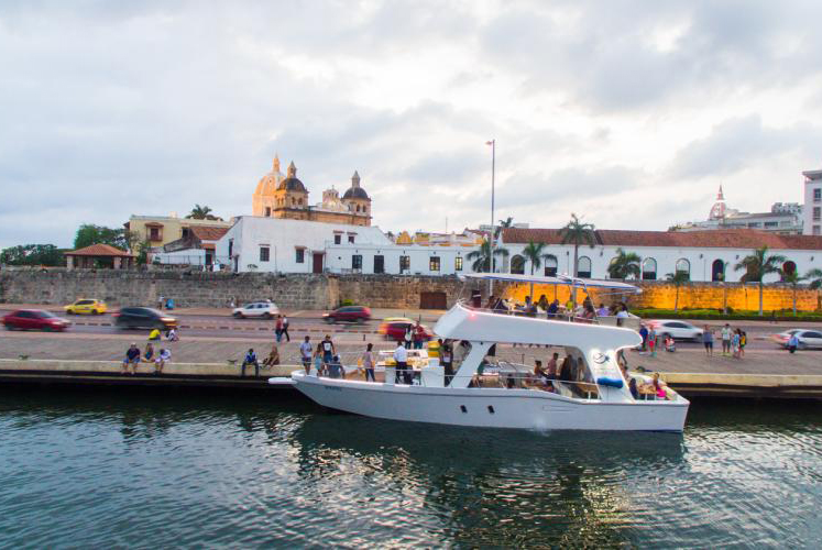 Sunset boat tour in Cartagena, Colombia